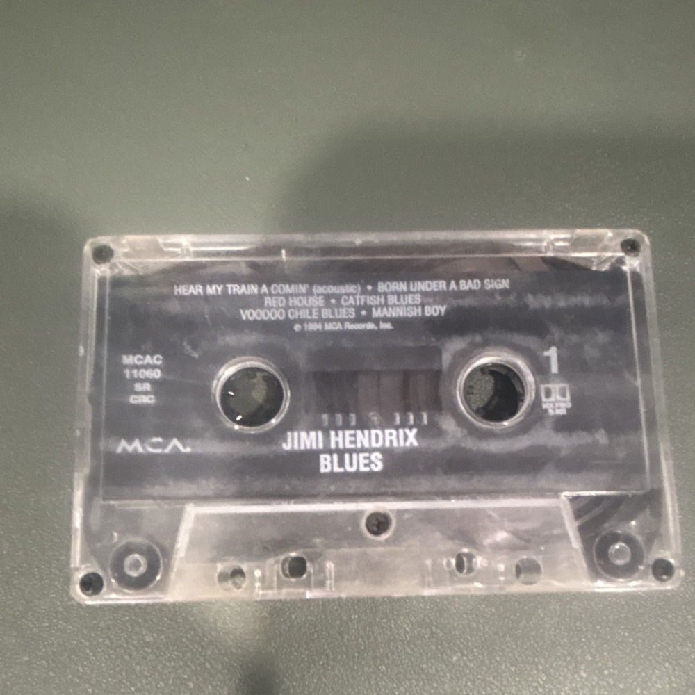 Jimi Hendrix - Blues Blues Cassette Tape (1994) MCA Clear MCAC 11050